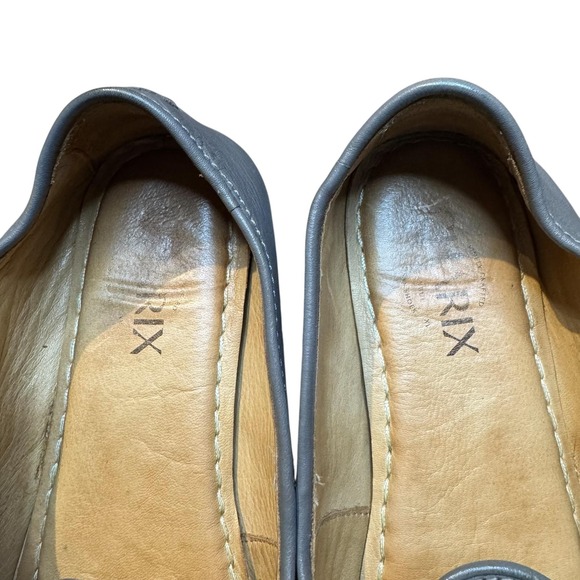 Charix Shoes Womens Size 40 Gray Leather Moroccan Babouche Slipper Loafers Flats - Picture 3 of 11